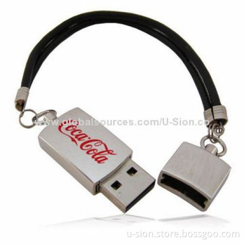 Wristband USB Flash Drives with 125MB to 32GB Memory Capacity, Customized Logos Available